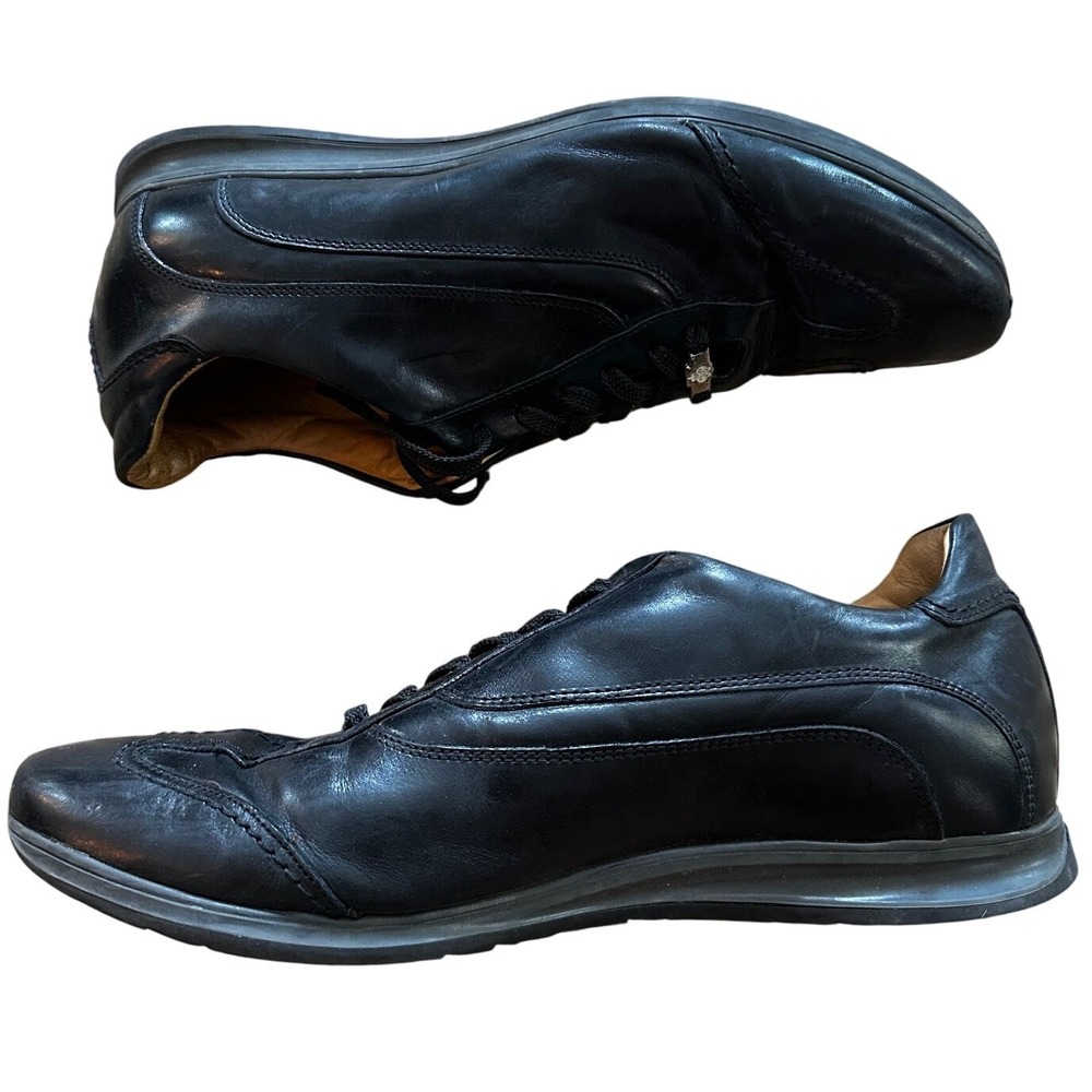 Mercanti Fiorentini Black Leather Dress Sneakers Men's‎ 8